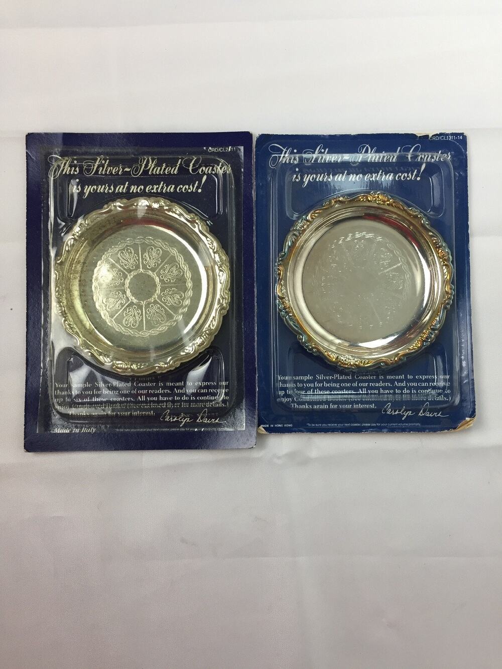 1988 Vintage Readers Digest Exclusive Silver Plated Coaster Italy Unit 2
